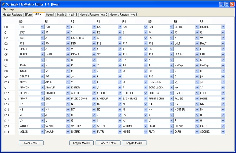 FlexMatrix Editor Screenshot