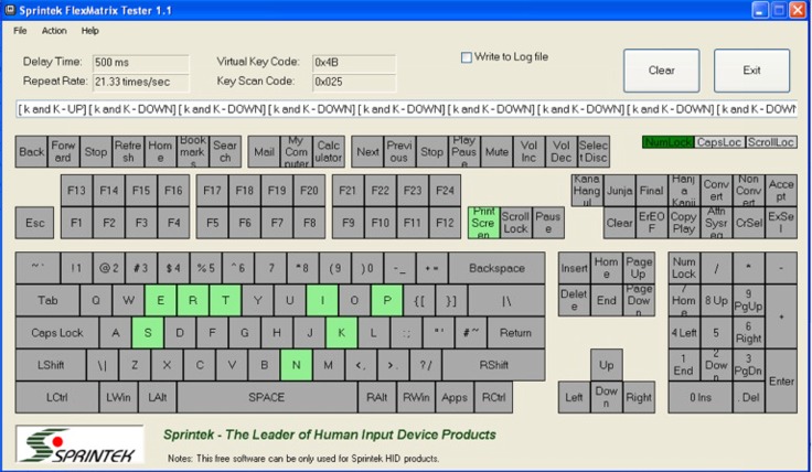 FlexMatrix Tester Screenshot